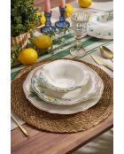 Servizio da tavola verde/giallo/marrone - 24 pezzi