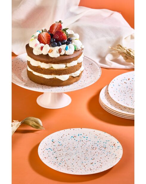 Set da dessert bianco da 7 pezzi