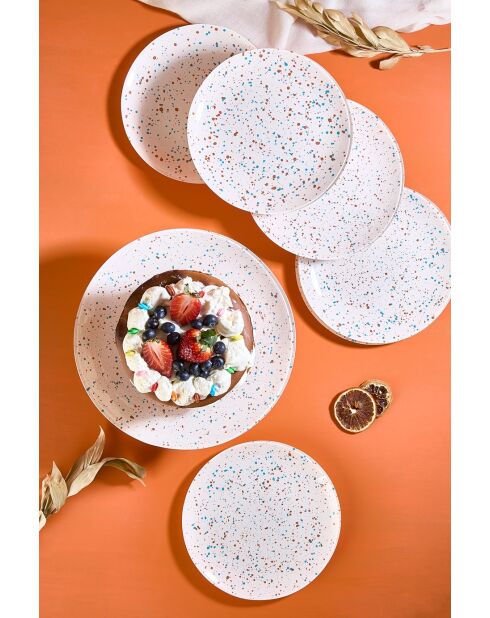 Set da dessert bianco da 7 pezzi