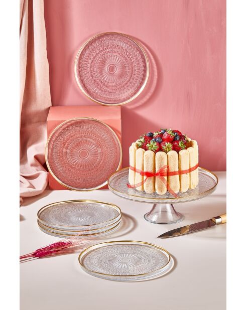 Set da dessert trasparente - 7 pezzi