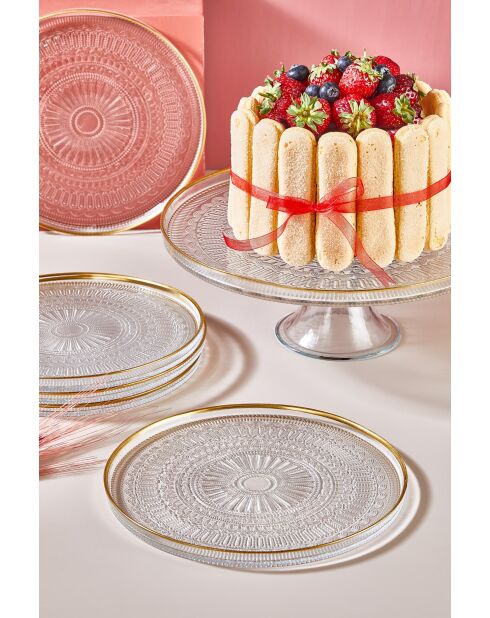 Set da dessert trasparente - 7 pezzi