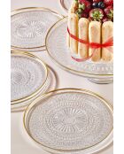 Service à dessert transparent - 7 pièces