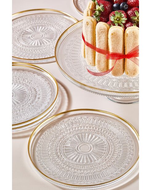 Set da dessert trasparente - 7 pezzi