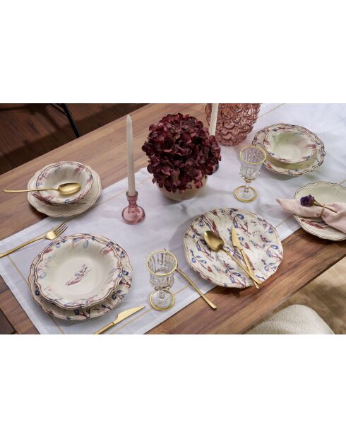 Servizio da tavola Navy/bordeaux - 24 pezzi