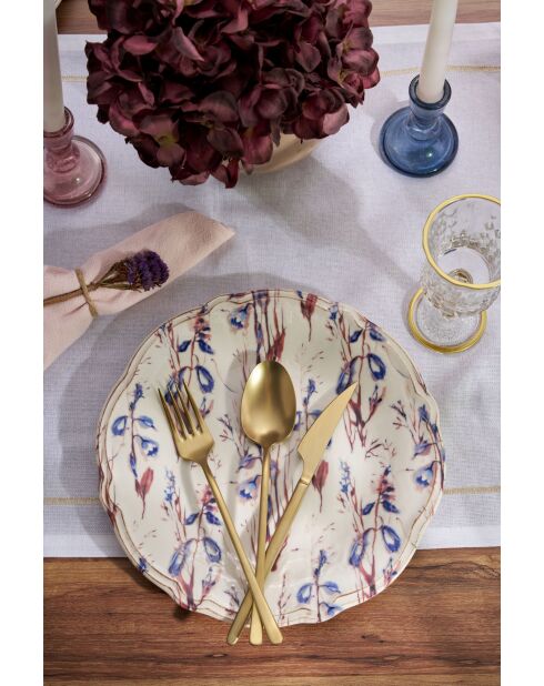 Servizio da tavola Navy/bordeaux - 24 pezzi