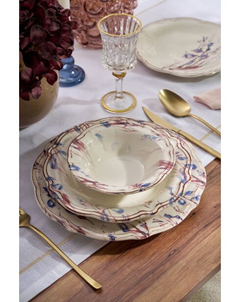 Servizio da tavola Navy/bordeaux - 24 pezzi