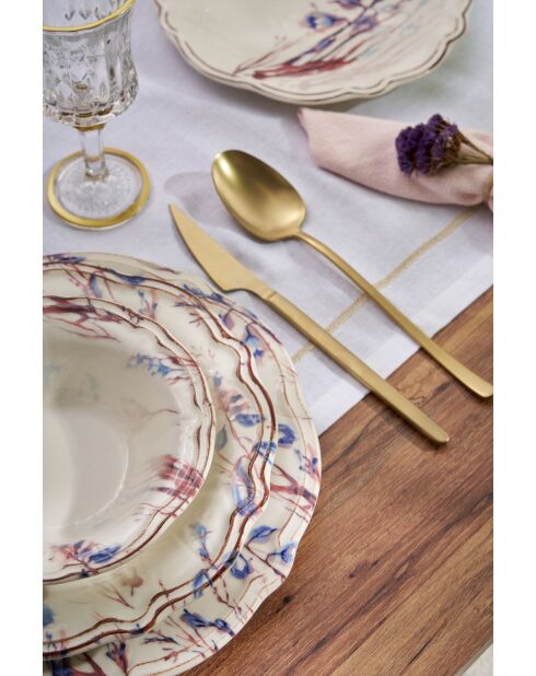 Servizio da tavola Navy/bordeaux - 24 pezzi