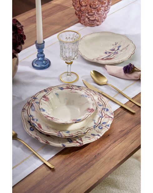 Servizio da tavola Navy/bordeaux - 24 pezzi