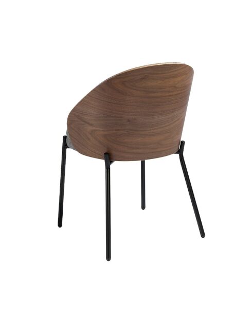 Fauteuil walnootgrijs - 49x56x56 cm