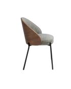 Nussbaumgrauer Sessel - 49x56x56 cm