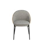 Nussbaumgrauer Sessel - 49x56x56 cm