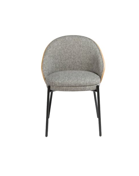 Fauteuil walnootgrijs - 49x56x56 cm