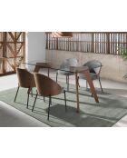 Nussbaumgrauer Sessel - 49x56x56 cm