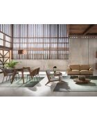 Nussbaumgrauer Sessel - 49x56x56 cm