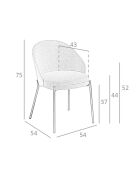 Nussbaumgrauer Sessel - 49x56x56 cm