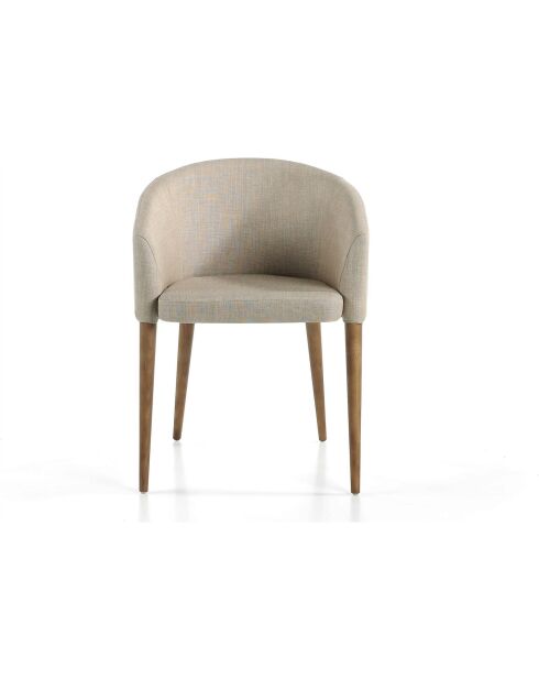 Fauteuil Noyer Beige - 10x59x56 cm