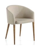 Fauteuil Noyer Beige - 10x59x56 cm