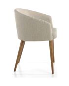 Fauteuil Noyer Beige - 10x59x56 cm