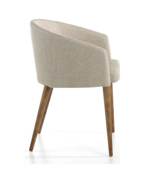 Fauteuil Noyer Beige - 10x59x56 cm