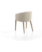 Fauteuil Noyer Beige - 10x59x56 cm