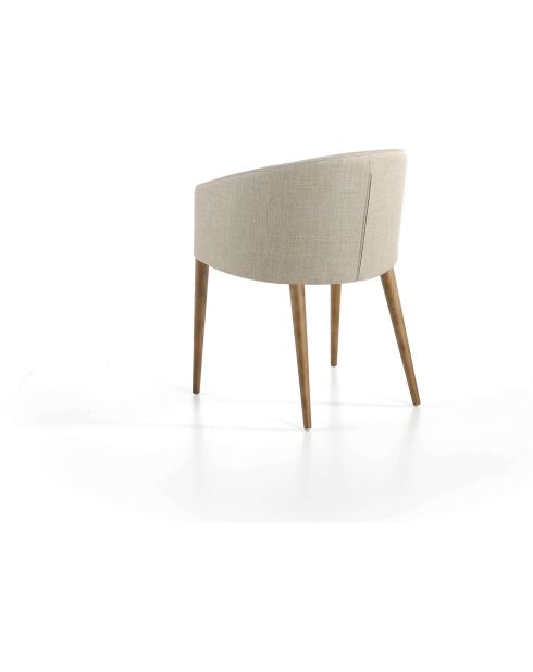 Fauteuil Noyer Beige - 10x59x56 cm