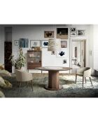 Fauteuil Noyer Beige - 10x59x56 cm