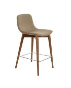 Chaise de bar en simili vison/noix - 6,5x43x52 cm