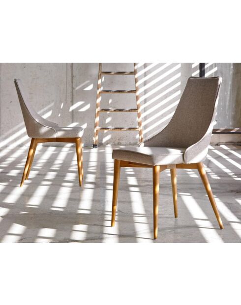 Stuhl aus braunem Nussbaum - 50x60x60