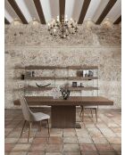 Stuhl aus braunem Nussbaum - 50x60x60