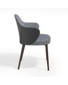 Grauer schwarzer Stuhl - 60x59x59