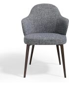 Grauer schwarzer Stuhl - 60x59x59