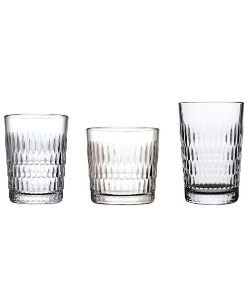 Service de verres transparents - 18 pièces