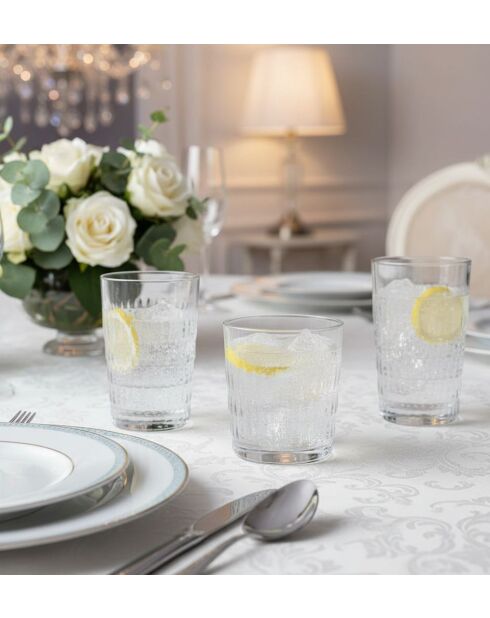 Service de verres transparents - 18 pièces