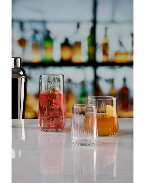 18 bicchieri trasparenti