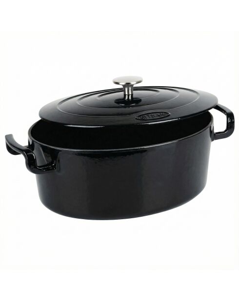 Zwart geëmailleerde gietijzeren braadpan - 6,5 L
