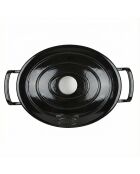 Kochtopf aus emailliertem Gusseisen, schwarz, 6,5 l