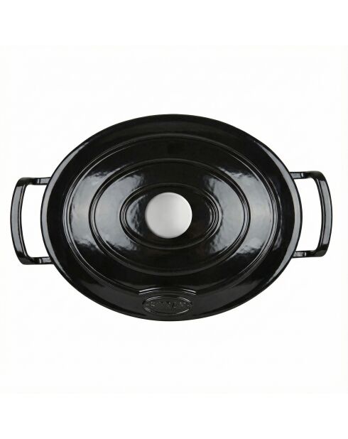 Zwart geëmailleerde gietijzeren braadpan - 6,5 L