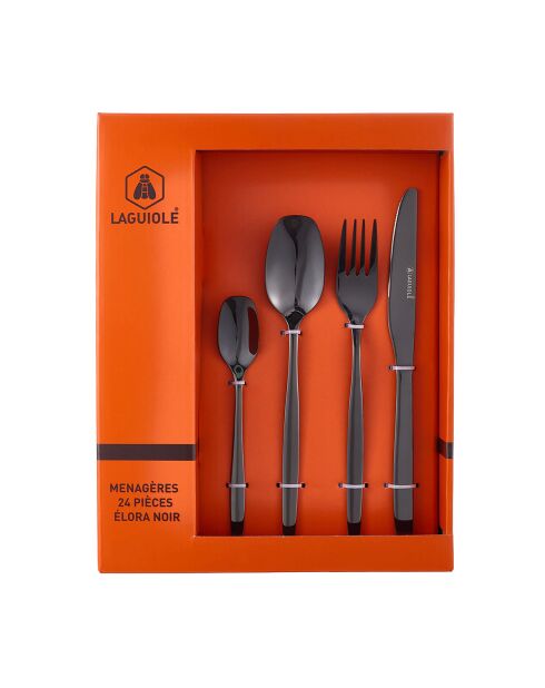 Portabicchieri neri Elora da 24 pezzi