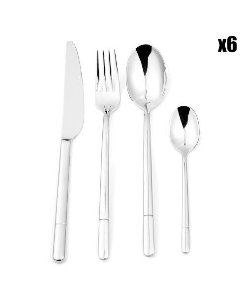 Ménagères 18/8 freesia - 24 pièces