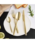 Set posate Cléa champagne 24 pezzi