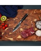 Coltello da verdura damascato con custodia nera 'core' - 20,5 cm