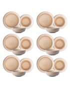 Iris Taupe Tafelset aus reaktivem Steinzeug, 18-teilig