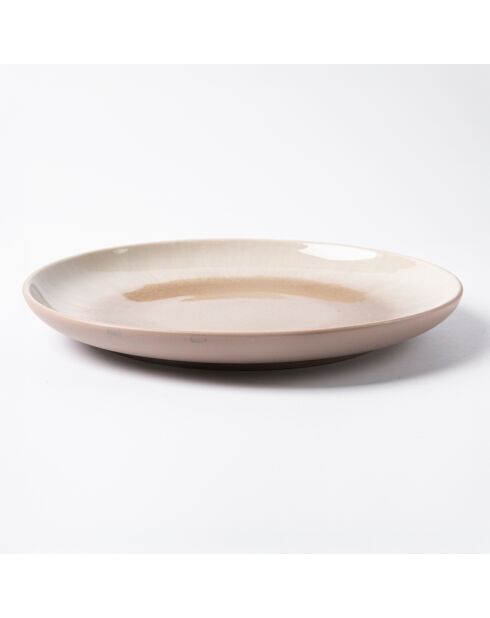 Juego de vajilla de gres reactivo Iris Taupe, 18 piezas