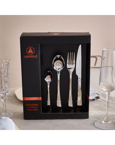 Menagères 24 pièces Théa argent