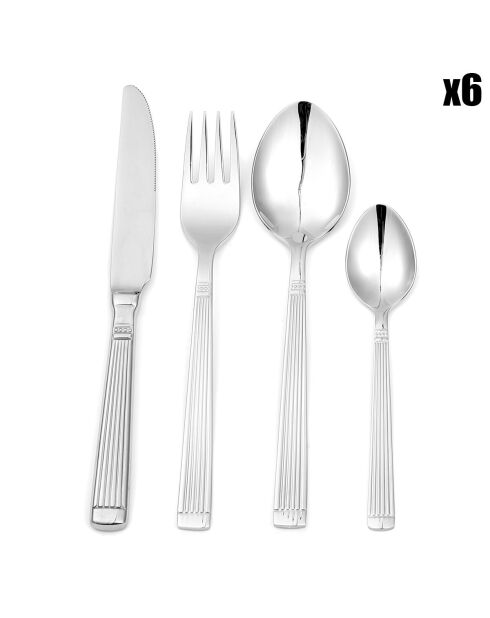 Ménagères 18/8 iris - 24 pièces