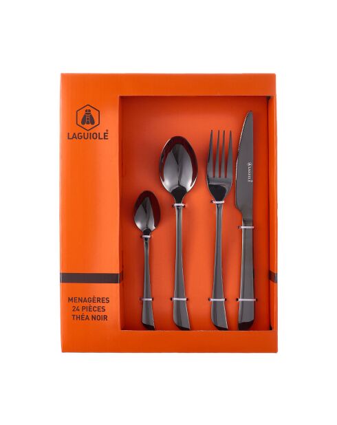 Théa 24-teilige schwarze Getränkehalter