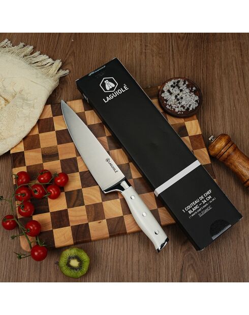 Couteau de chef Elégance blanc - 34 cm