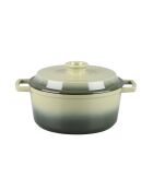 Cocotte en fonte ronde MasseIron Olivine verte/noire