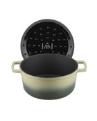 Cocotte en fonte ronde MasseIron Olivine verte/noire
