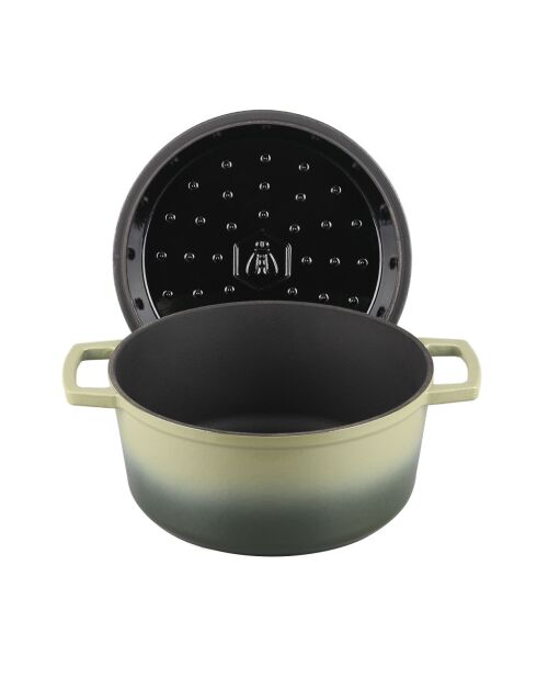 Cocotte en fonte ronde MasseIron Olivine verte/noire